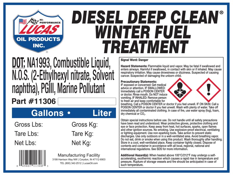 Diesel Deep Clean BFT label