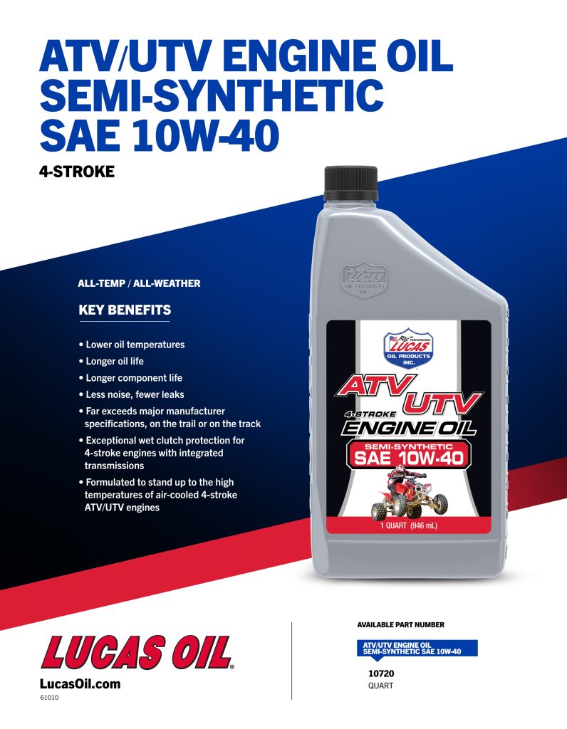 Semi-Synthetic 10W-40 ATV Oil Flyer