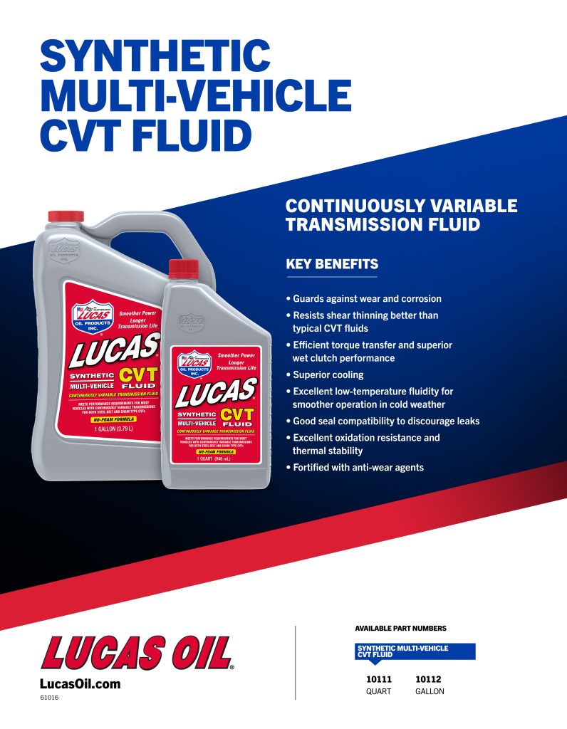 Synthetic Multi-Vehicle CVT Fluid Flyer