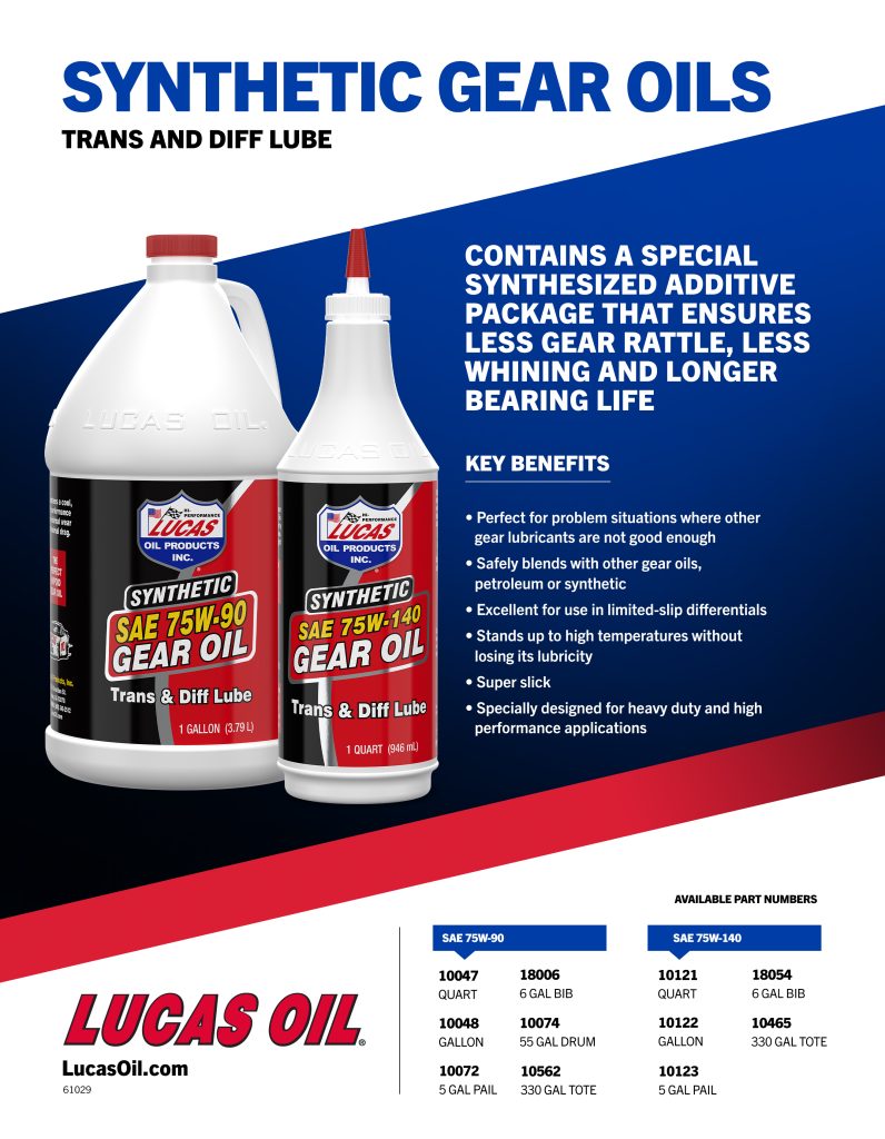 Synthetic SAE 75W-140 Gear Oil flyer