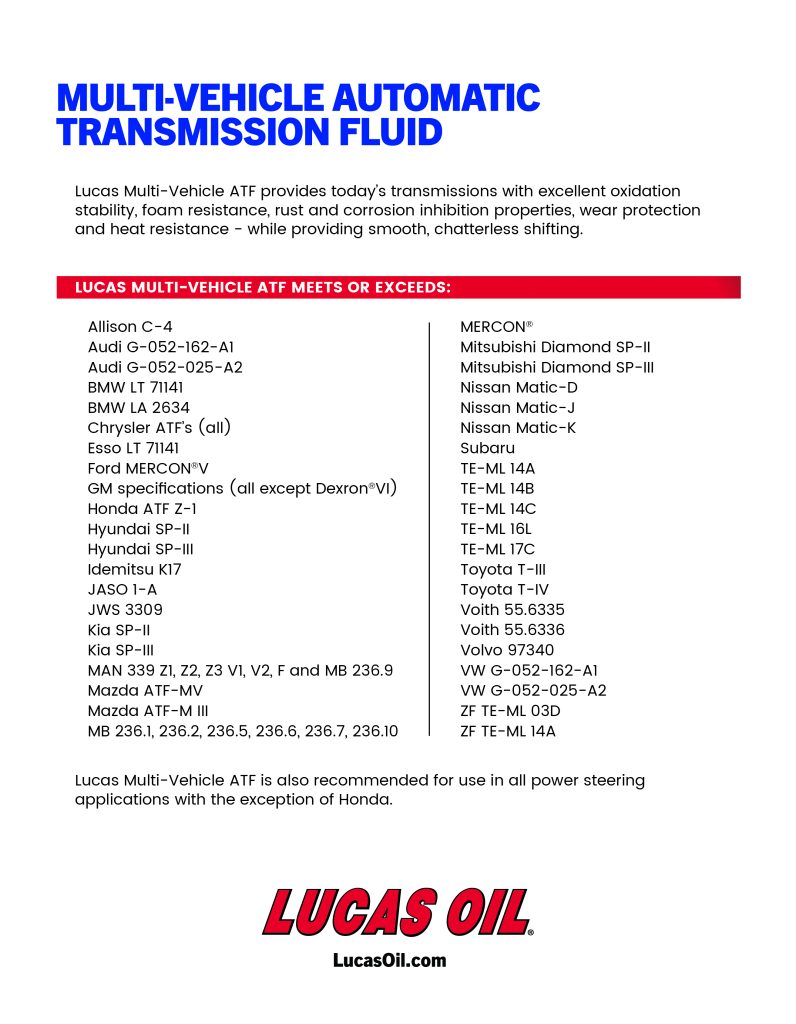 Multi-Vehicle ATF Flyer