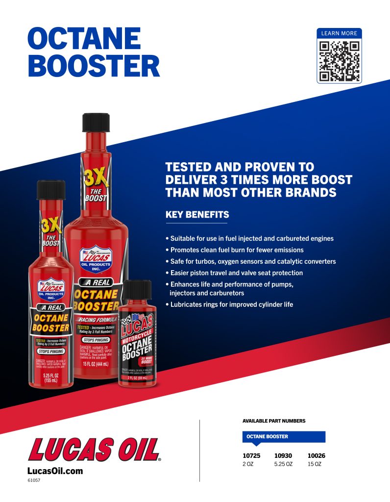 Lucas Octane Booster flyer