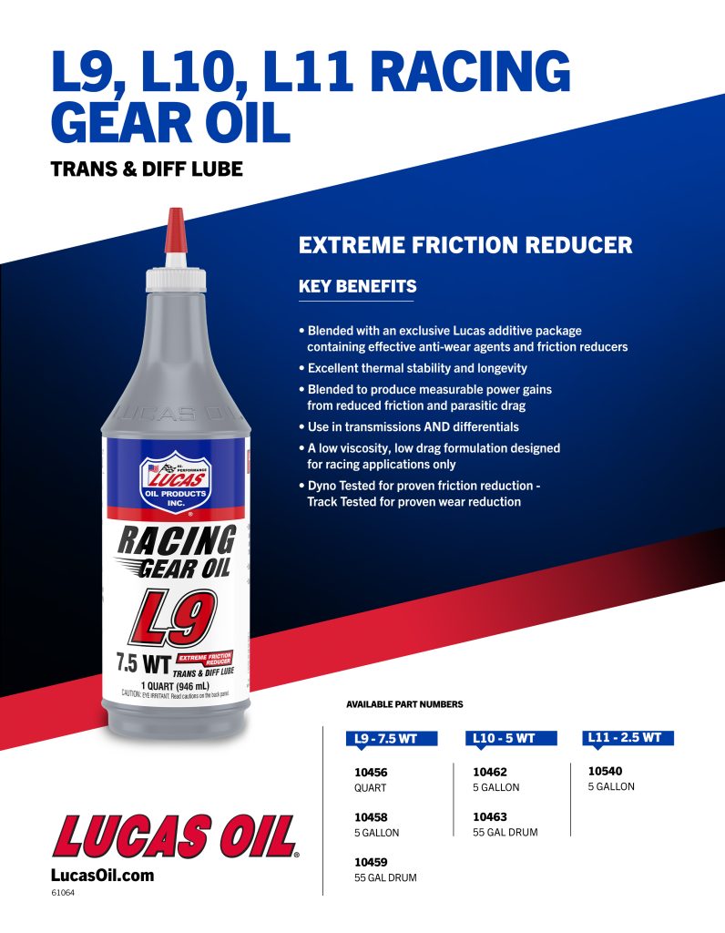 L9, 10, 11 Racing Gear Oil flyer