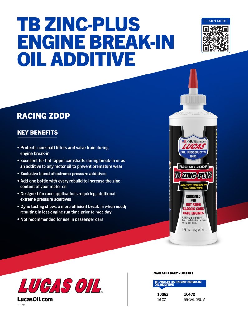 Engine Break-In Oil Additive - TB Zinc Plus flyer