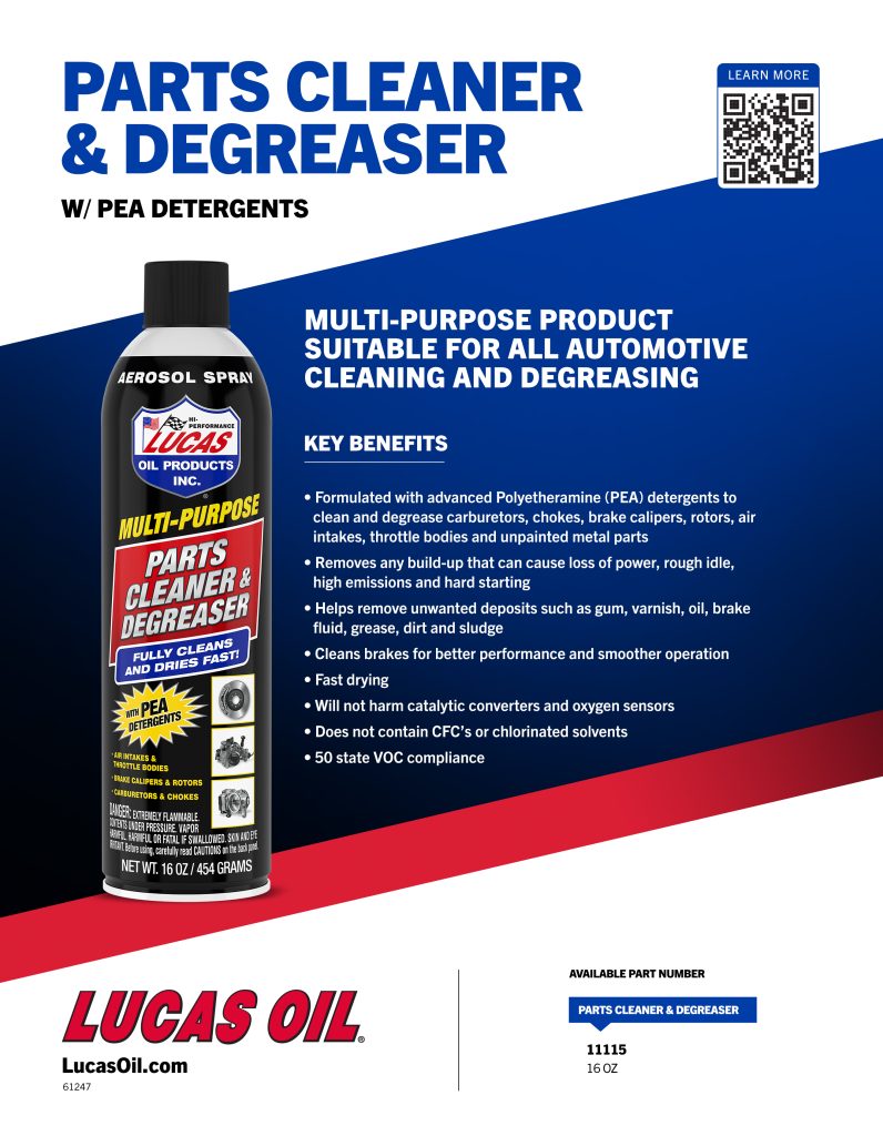 Multi-Purpose Parts Cleaner & Degreaser Flyer