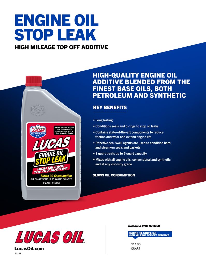 Engine Oil Stop Leak Top Off Additive Flyer