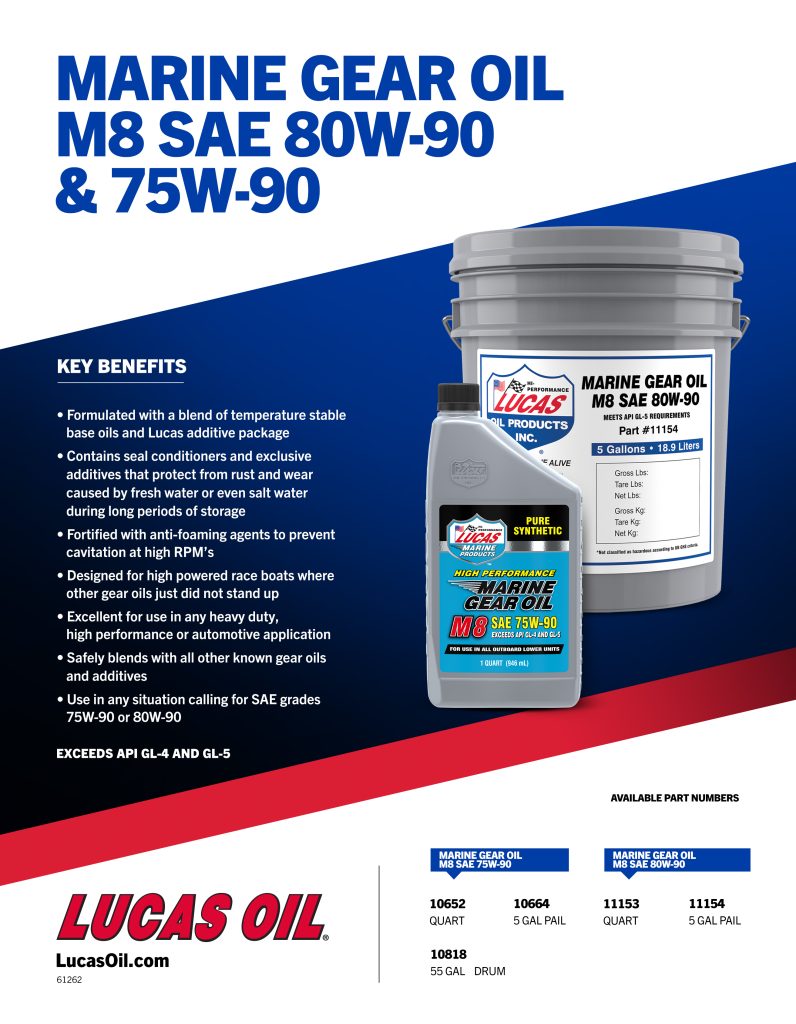 Marine Gear Oil SAE 80W-90, Synthetic SAE 75W-90 M8 flyer