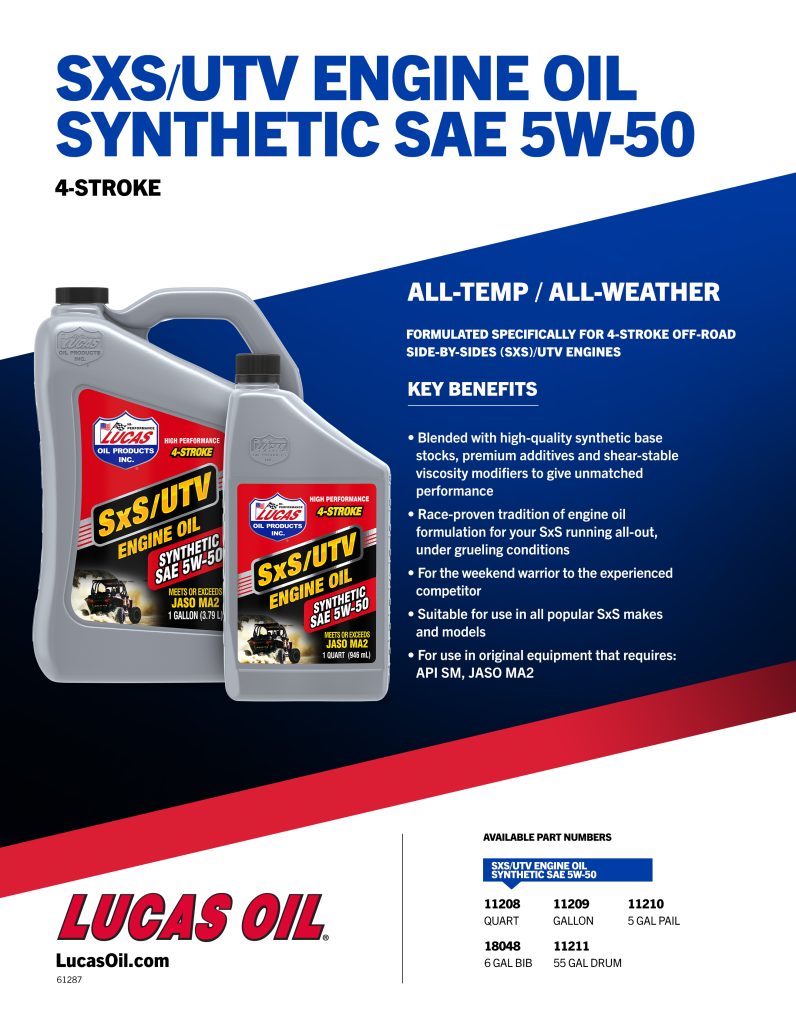 SXS Syn 5W-50 Engine Oil flyer