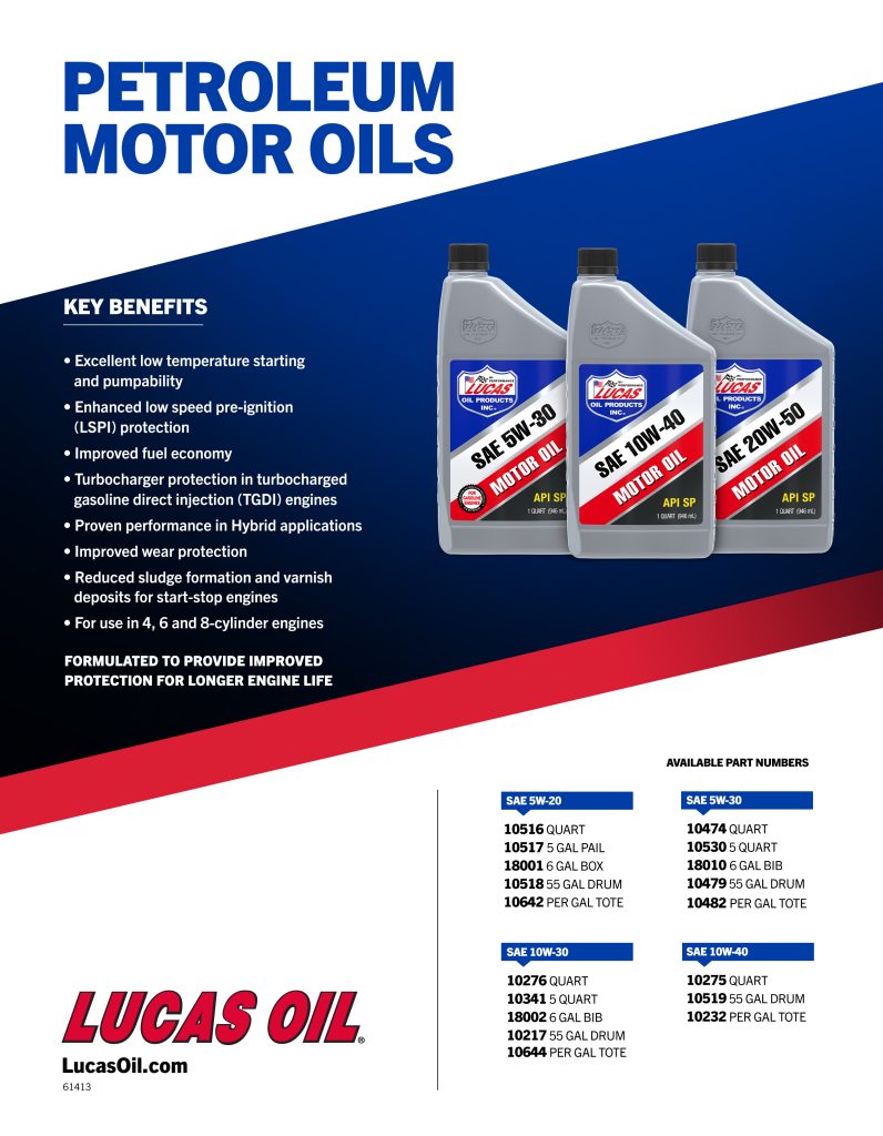 Petroleum Motor Oils Flyer