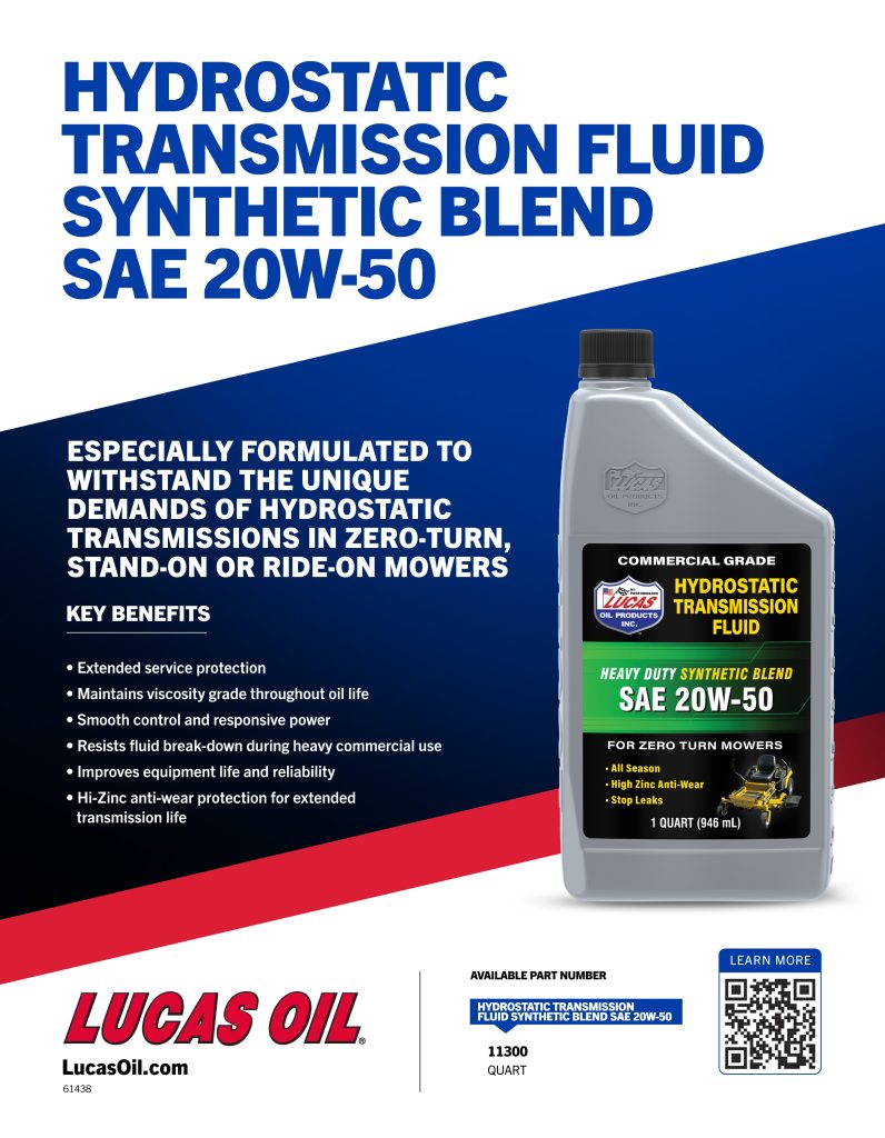 Hydrostatic Transmission Fluid Synthetic Blend SAE 20W-50 Flyer