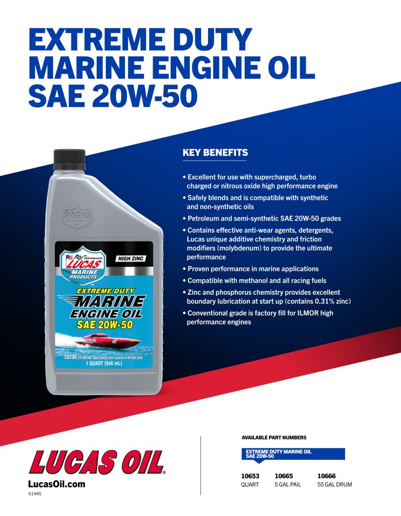 Extreme Duty Marine Oil 20W-50 Flyer