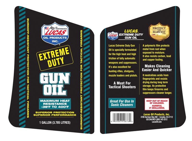 Lucas Oil Products, Inc. Extreme Duty, Liquid, 1oz, Gun Oil, 20/Pack,  Plastic 10875, UPC : 049807108755