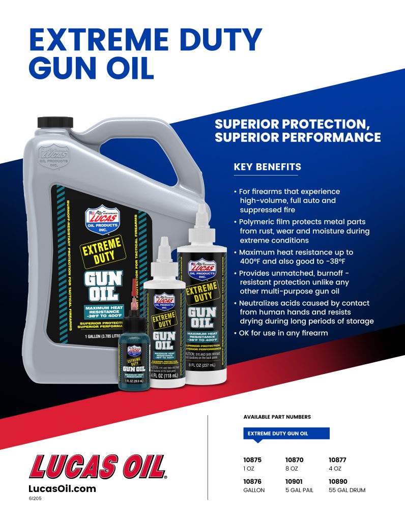 Lucas Oil Extreme-Duty Gun Oil, 4 oz Bottle - 10877