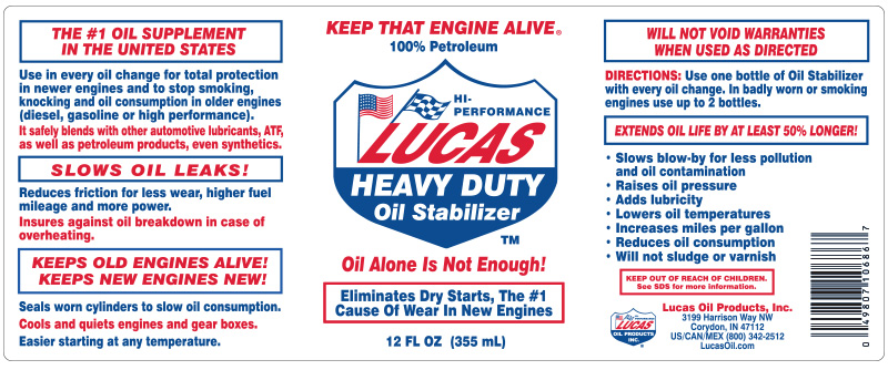 Heavy Duty Oil Stabilizer 12oz label