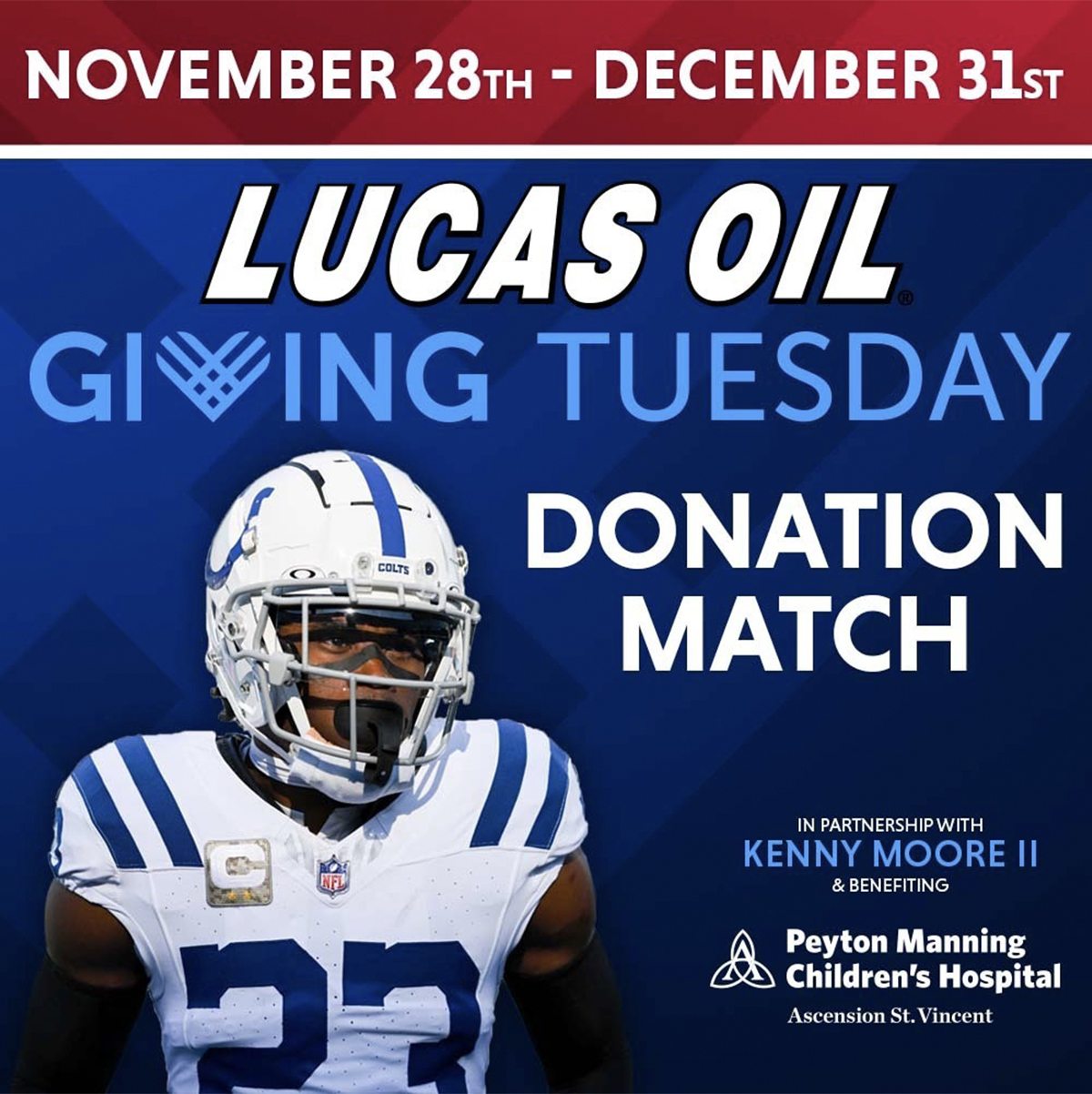 Lucas Oil Giving Tuesday Donation Match